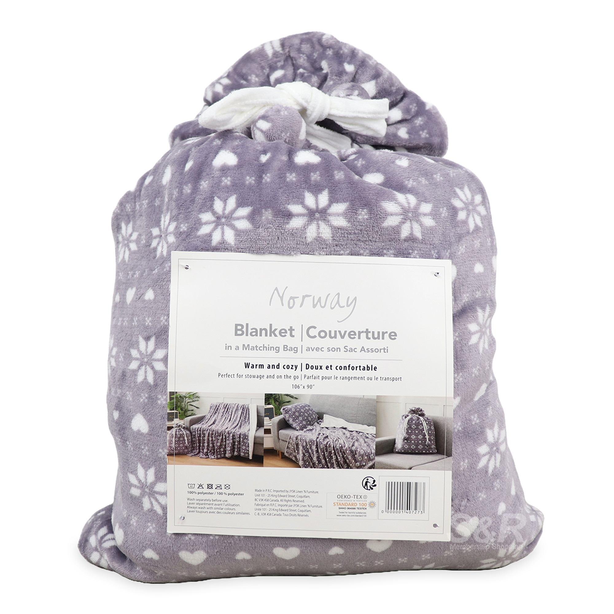 Norway Blanket with Matching Bag 106x90in Norway Blanket with Matching Bag 106x90in
